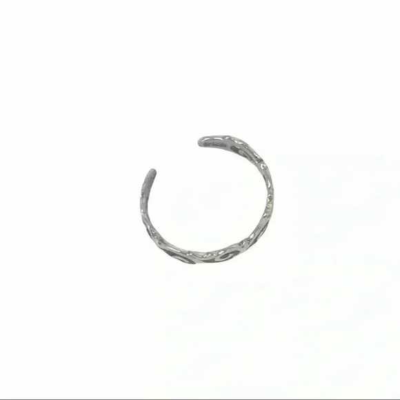 925 TOE RING XS STAMPED STERLING SILVER WAVES IN THE WIND ADJUSTABLE - Picture 9 of 13
